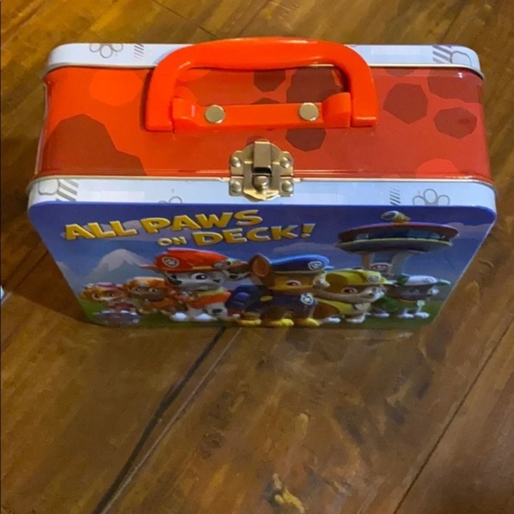 Paw Patrol Book Lot  Look & Find Reader book Skye Puppet  Tin  Chase Figure